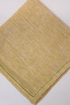 Italian Giglio Piana Mustard White Hemstitch Busatti Napkin