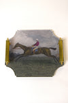 Small Race Horse Acrylic Tray with Brass Handles