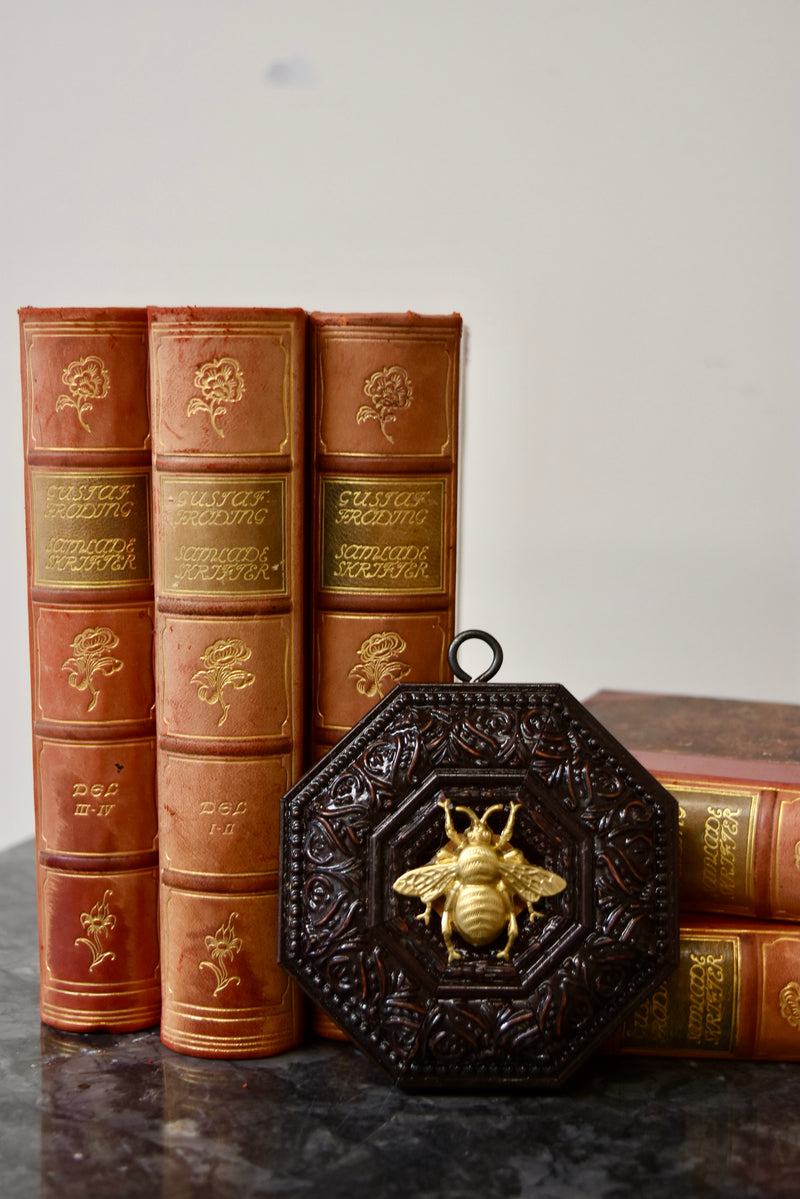 Gold Medallion On Wood (4 Options)