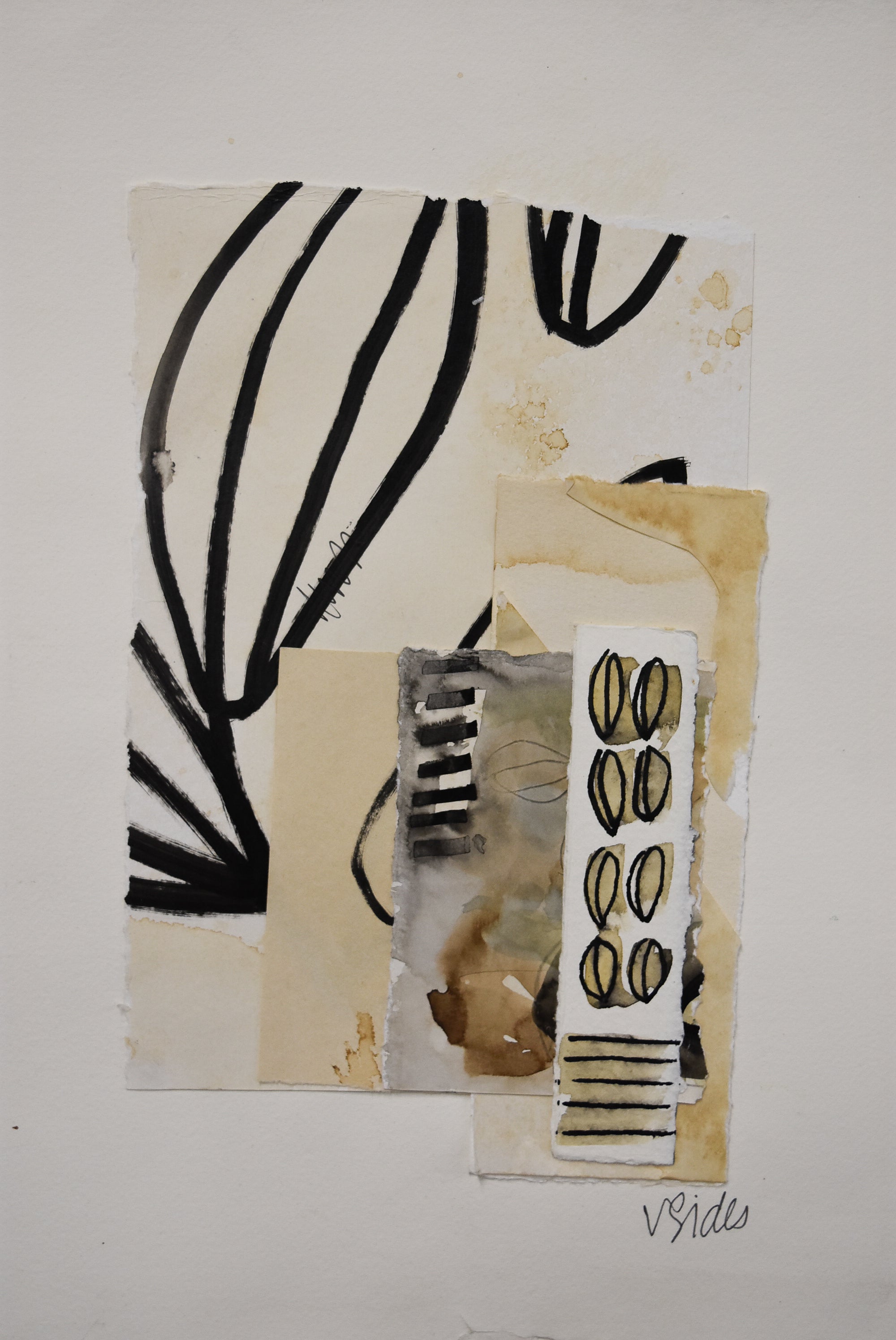 Abstract Collage on Panel by Vicki Sides No. 2