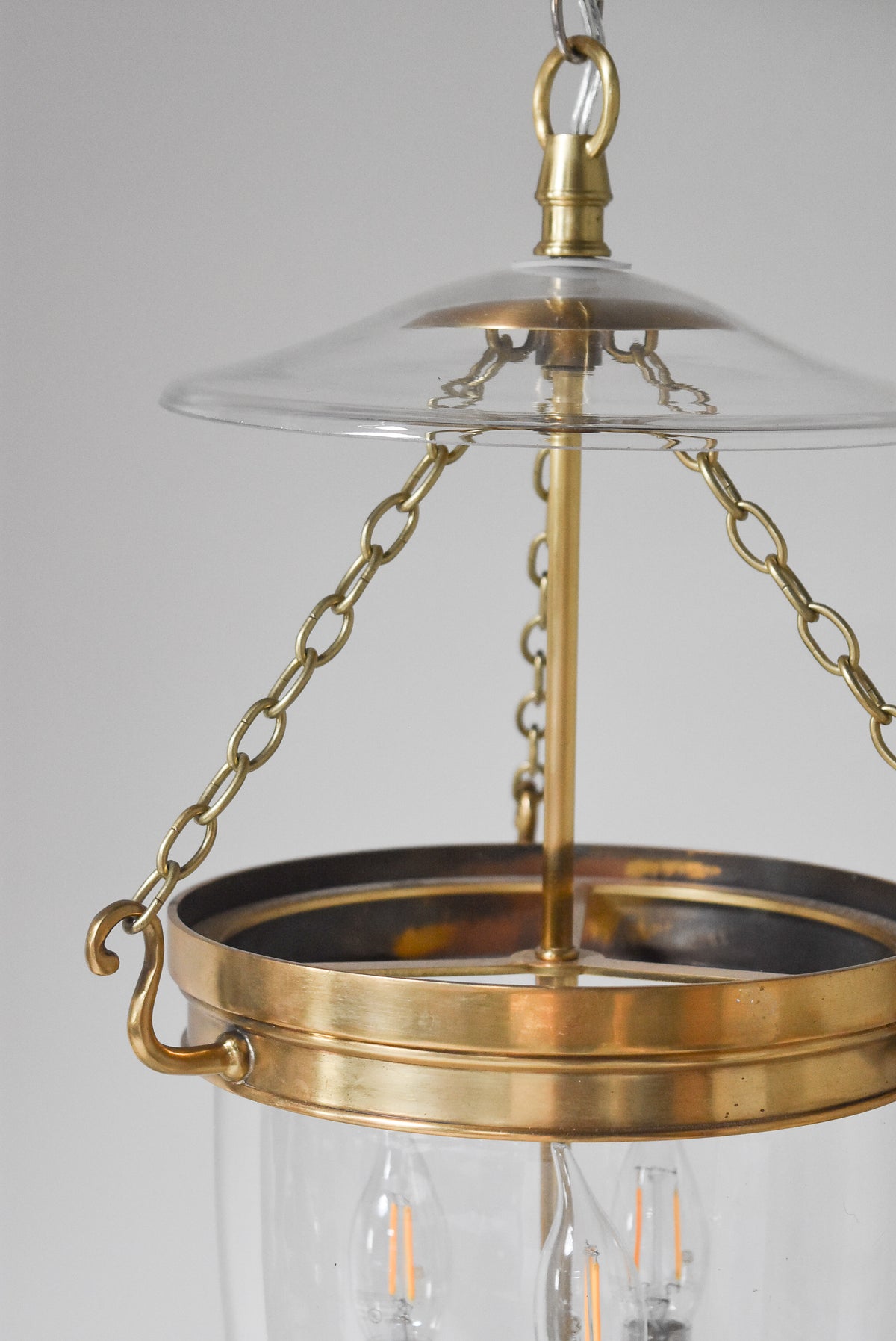 Brass Bell Jar Lantern