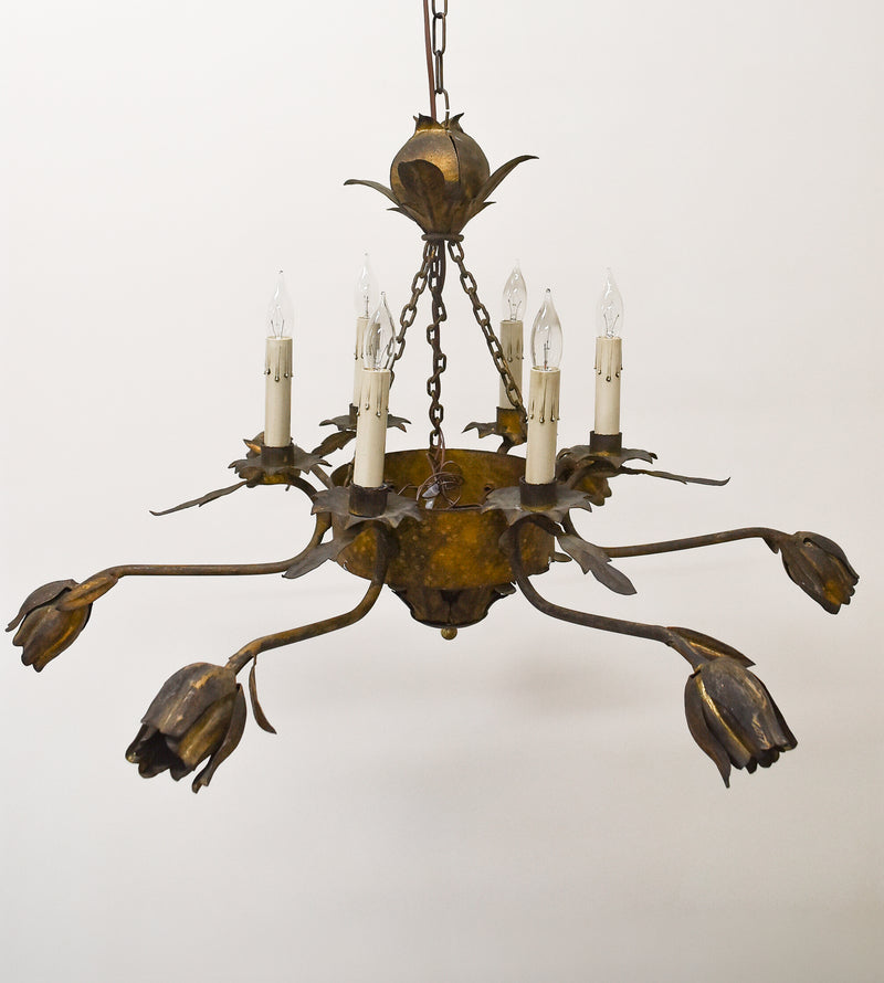 Large French Tulip Chandelier