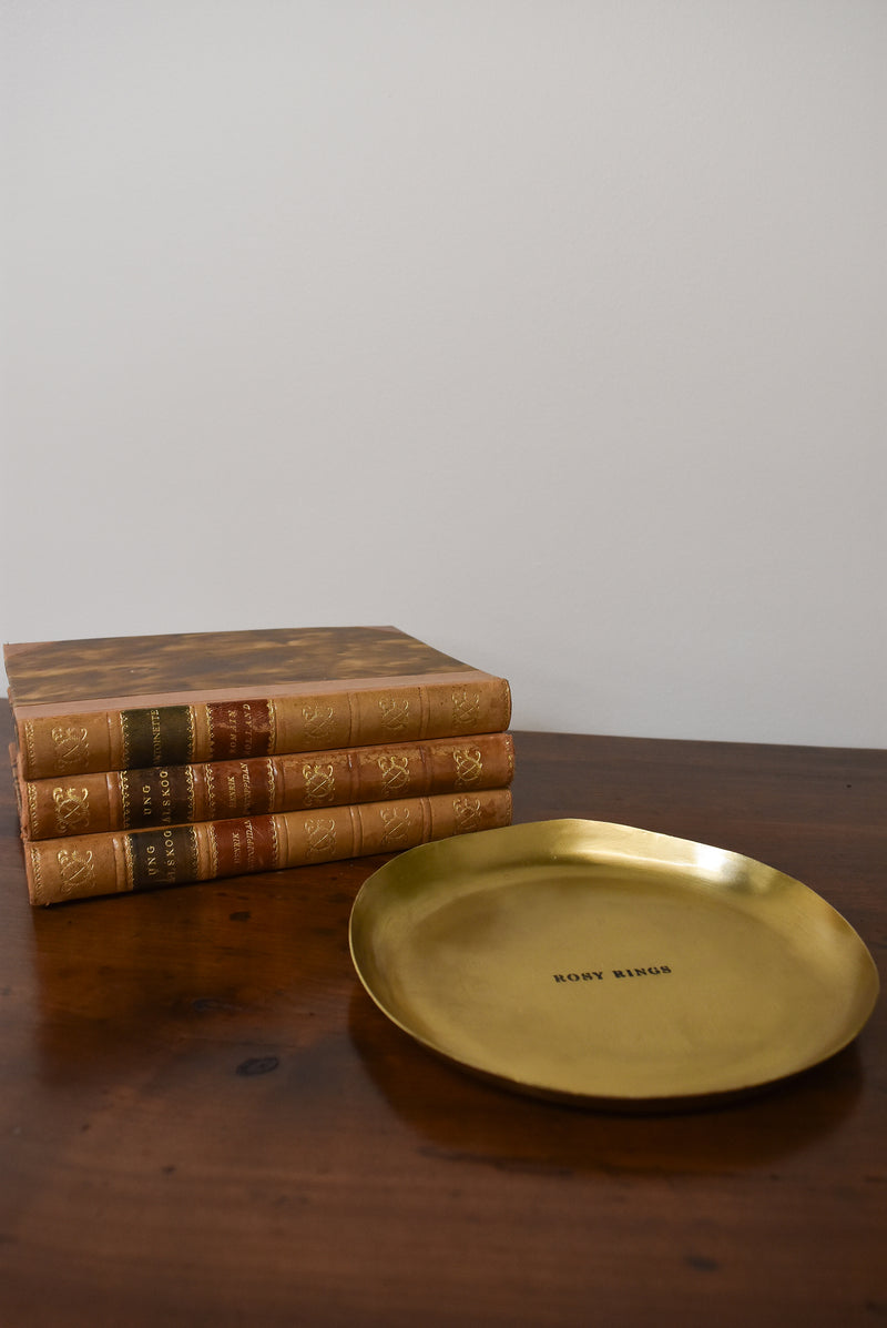 6" Round Gold Candle Plate