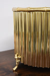 Small Brass Corrugated Bamboo Cachepot