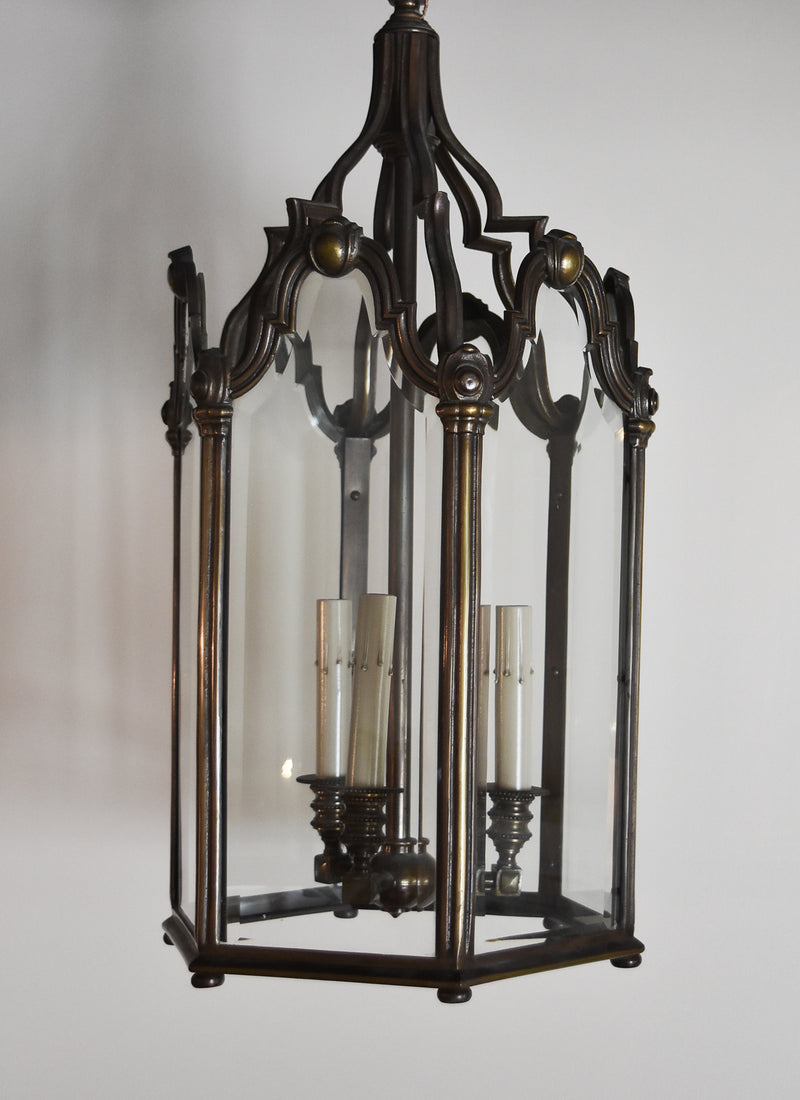 Pair of Early 20th Century French Bronze Lanterns
