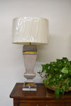 Pair of Antique Wooden Lamps on Acrylic Base