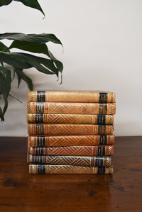 Antique Leather Varm Hems Books - Set of 8