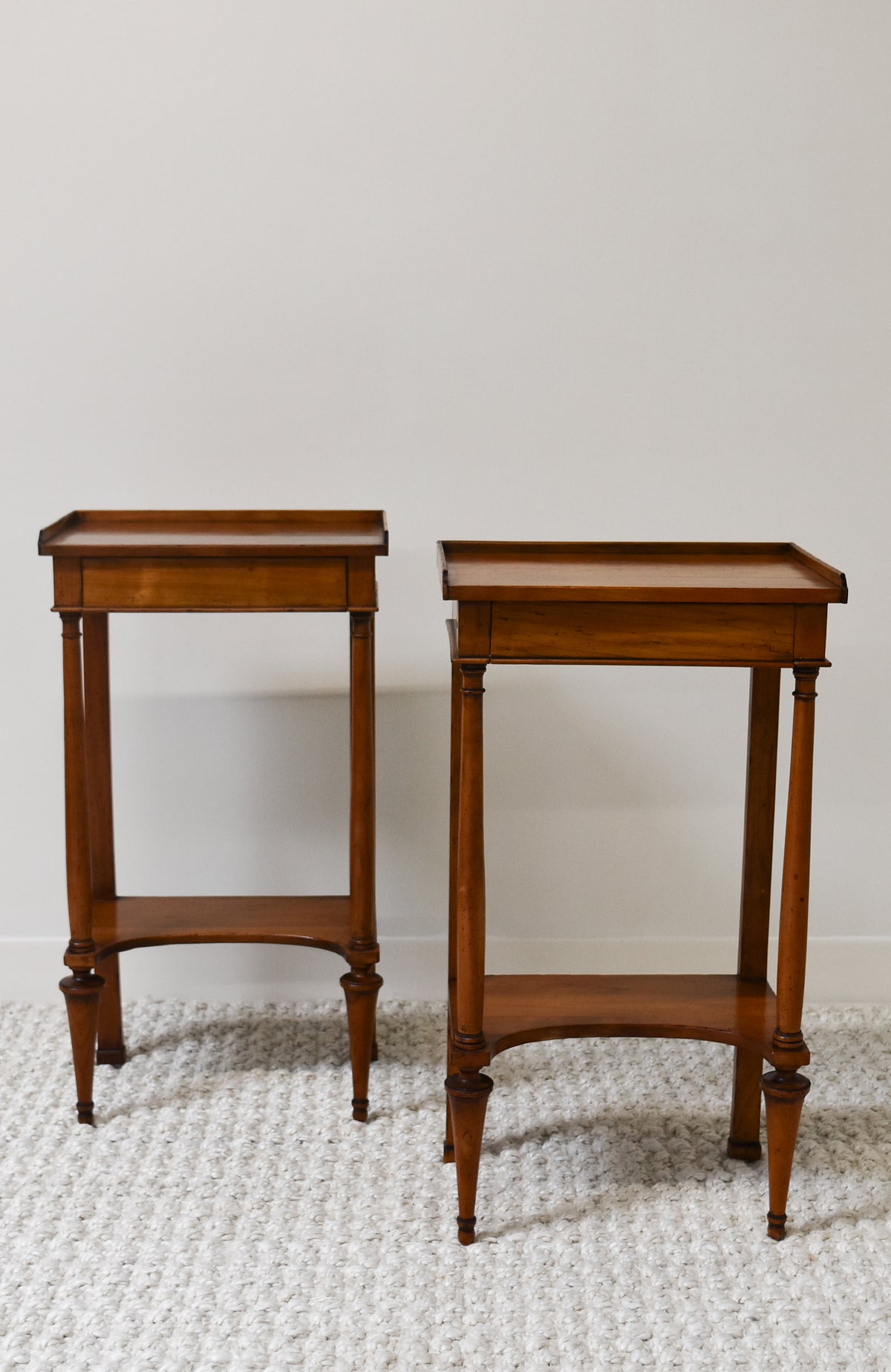 Pair of Small Fruitwood Chevets or Nightstands