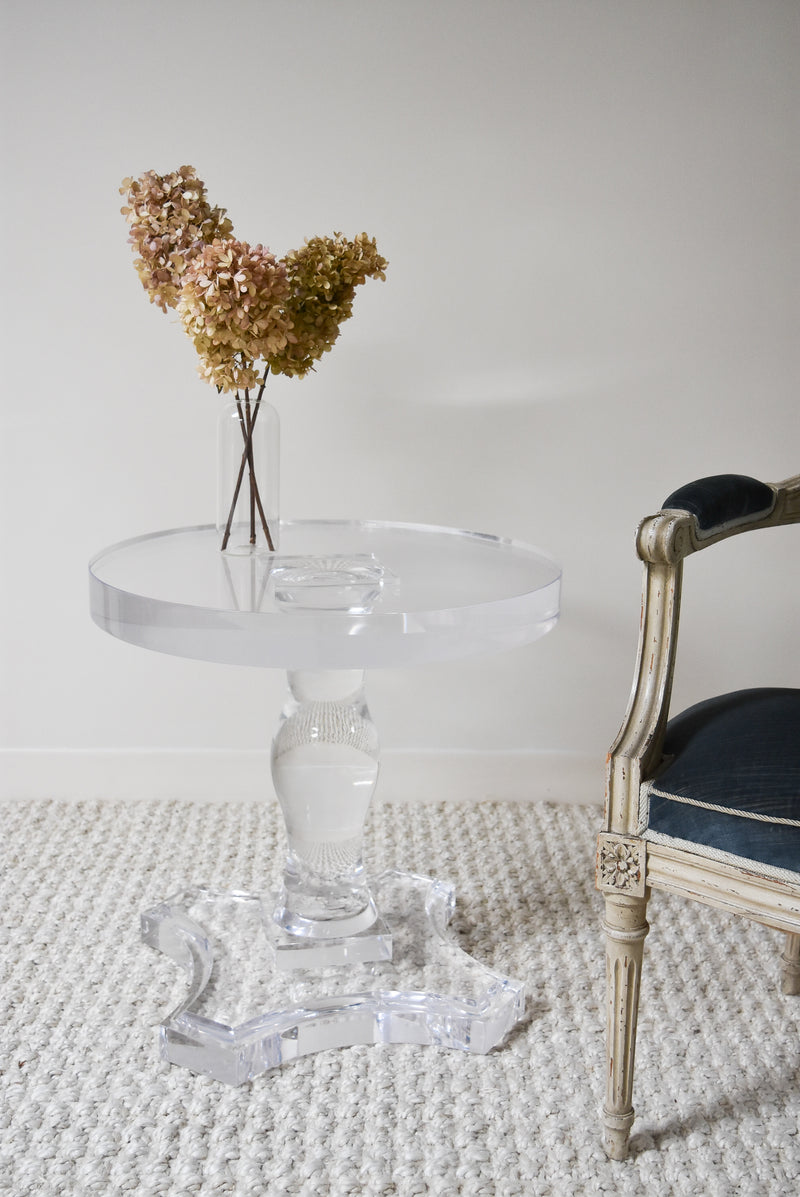 Corinthian Acrylic Side Table