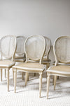 Set of 6 Painted Cane French Dining Chairs