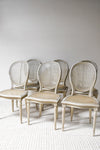 Set of 6 Painted Cane French Dining Chairs