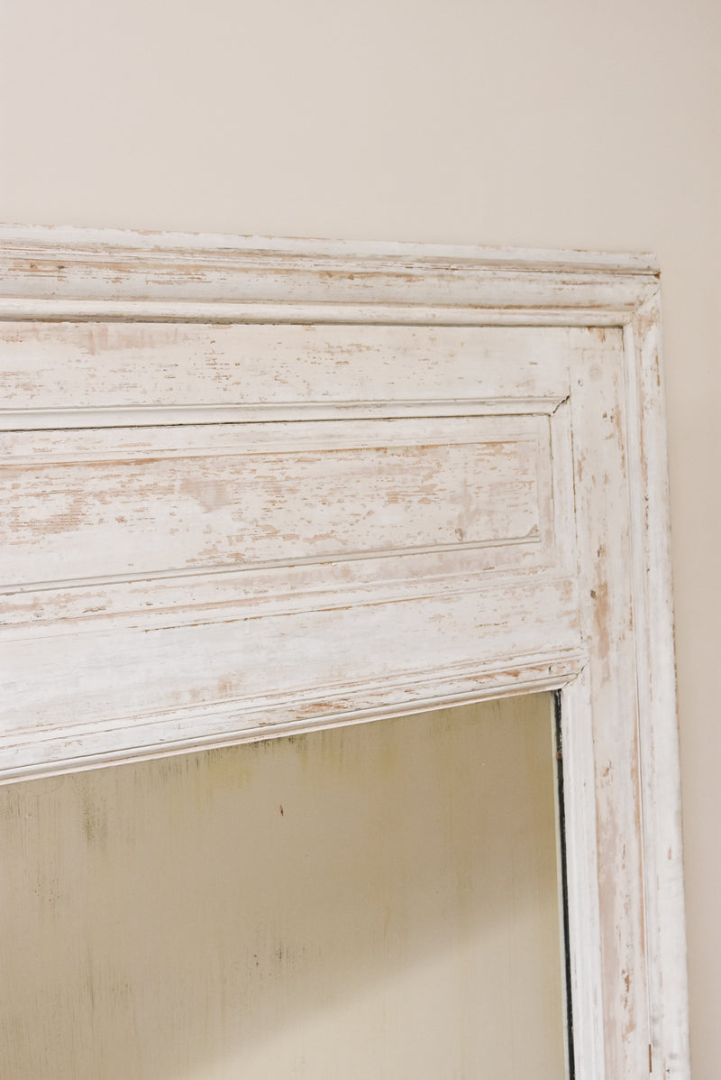 19th Century French Painted Trumeau Mirror