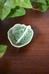 Green Cabbage Ware Leaf Dish
