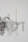 Pair of Clear Murano Sconces