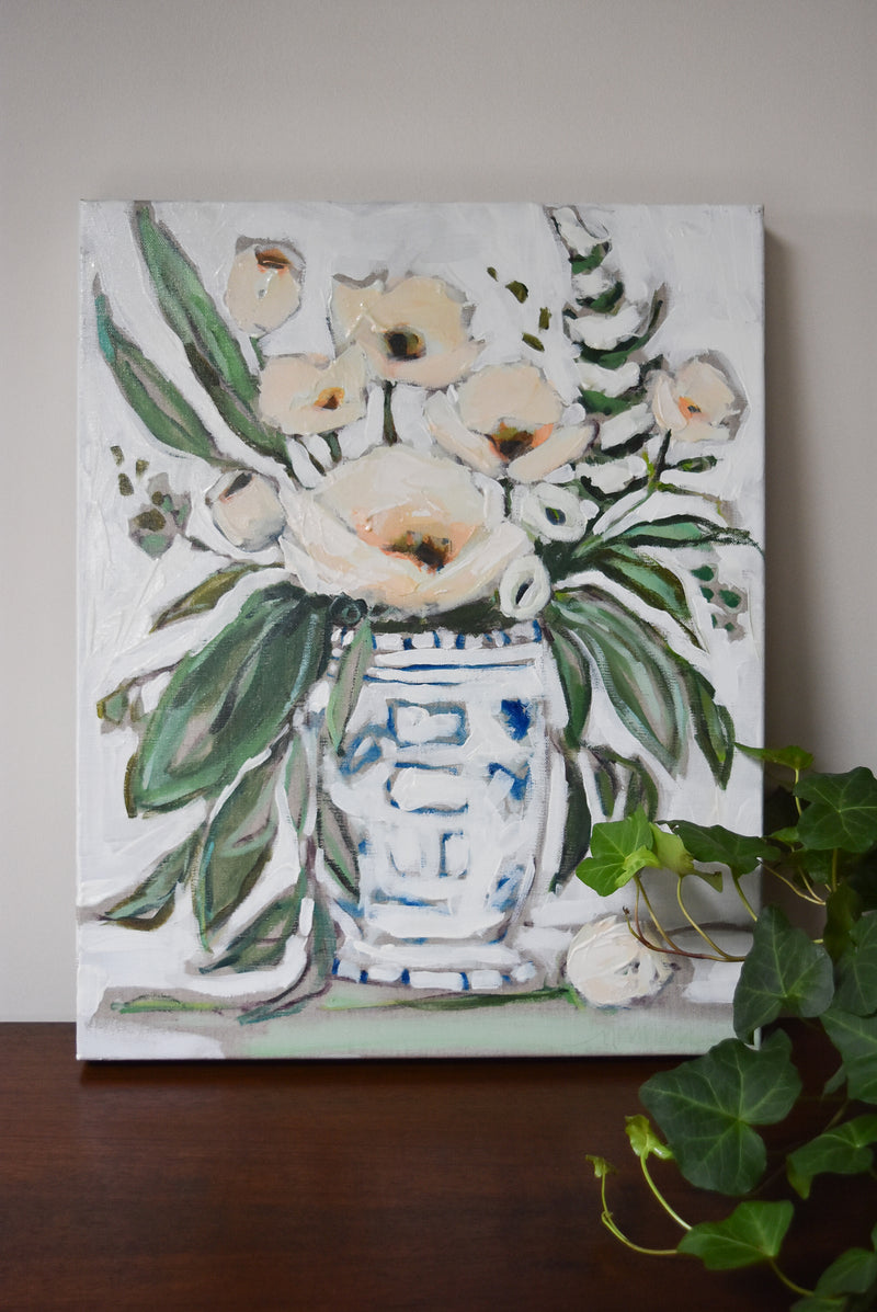 Ginger Jar with Flowers by Amanda Norman