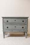 Pair of Blue Painted Italian Commodes