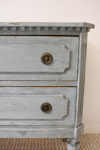 Pair of Blue Painted Italian Commodes