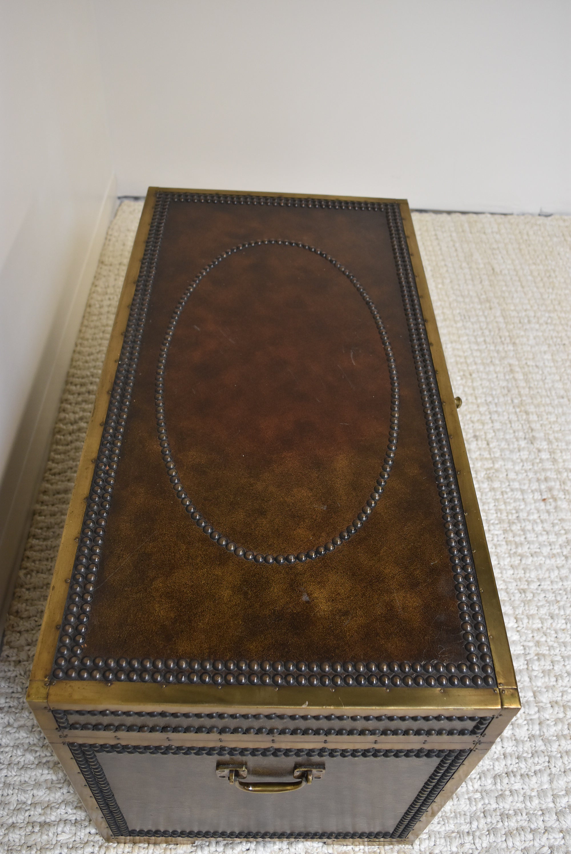 Vintage Leather & Brass Trunk
