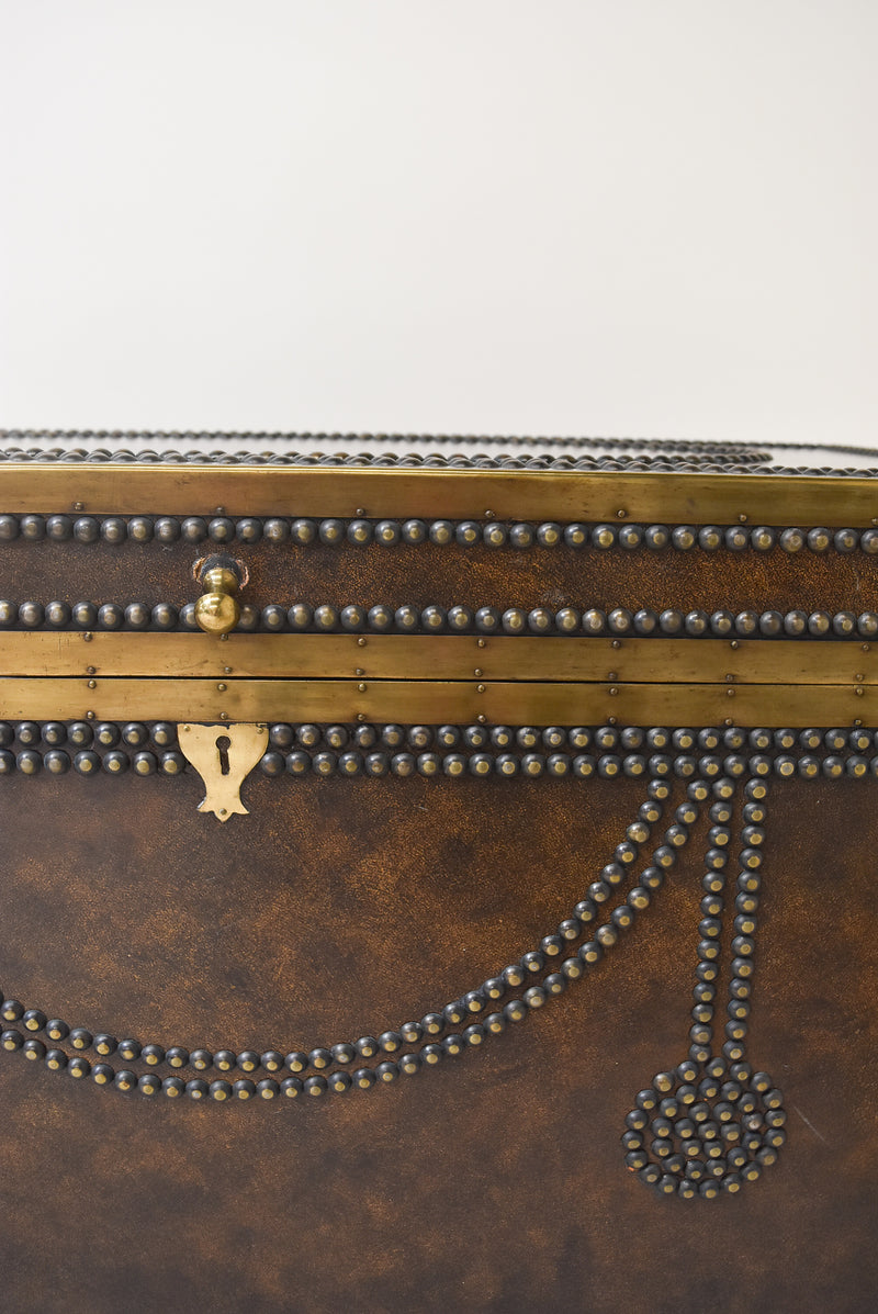 Vintage Leather & Brass Trunk