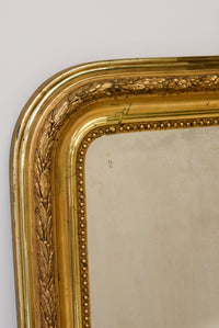 Louis Philippe Mirror with Leaf Relief