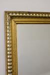 19th Century Gilt Wood Mirror with Silver Accents