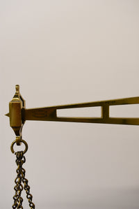 Antique W&T Avery Brass Scale on Wooden Base