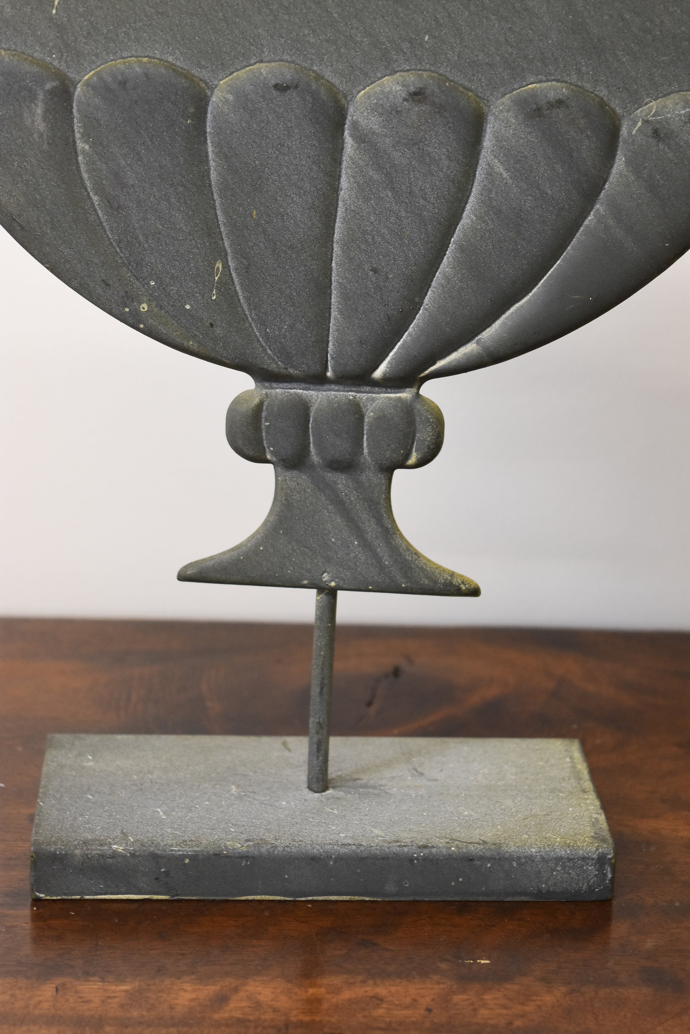 Decorative Metal Shaped Urn on Stand