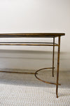 Large Console Table with Faux Bamboo Base and Laquered Chinoisserie Top