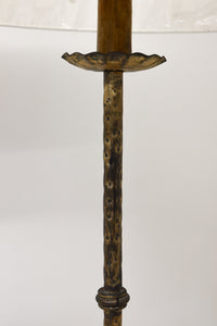 Iron Floor Lamp with Ring Detail