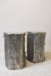Pair of Silver Faux Bois Side Tables