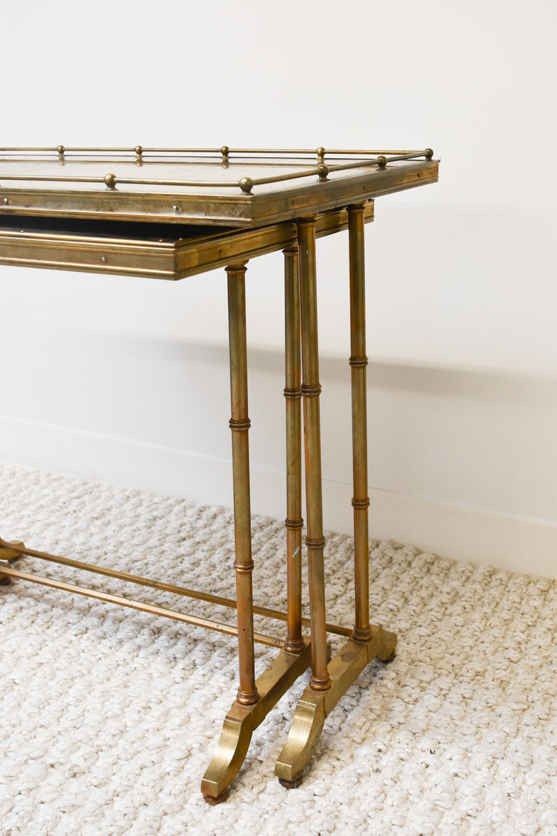 Pair of Brass Nesting Tables