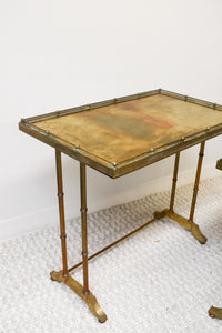 Pair of Brass Nesting Tables