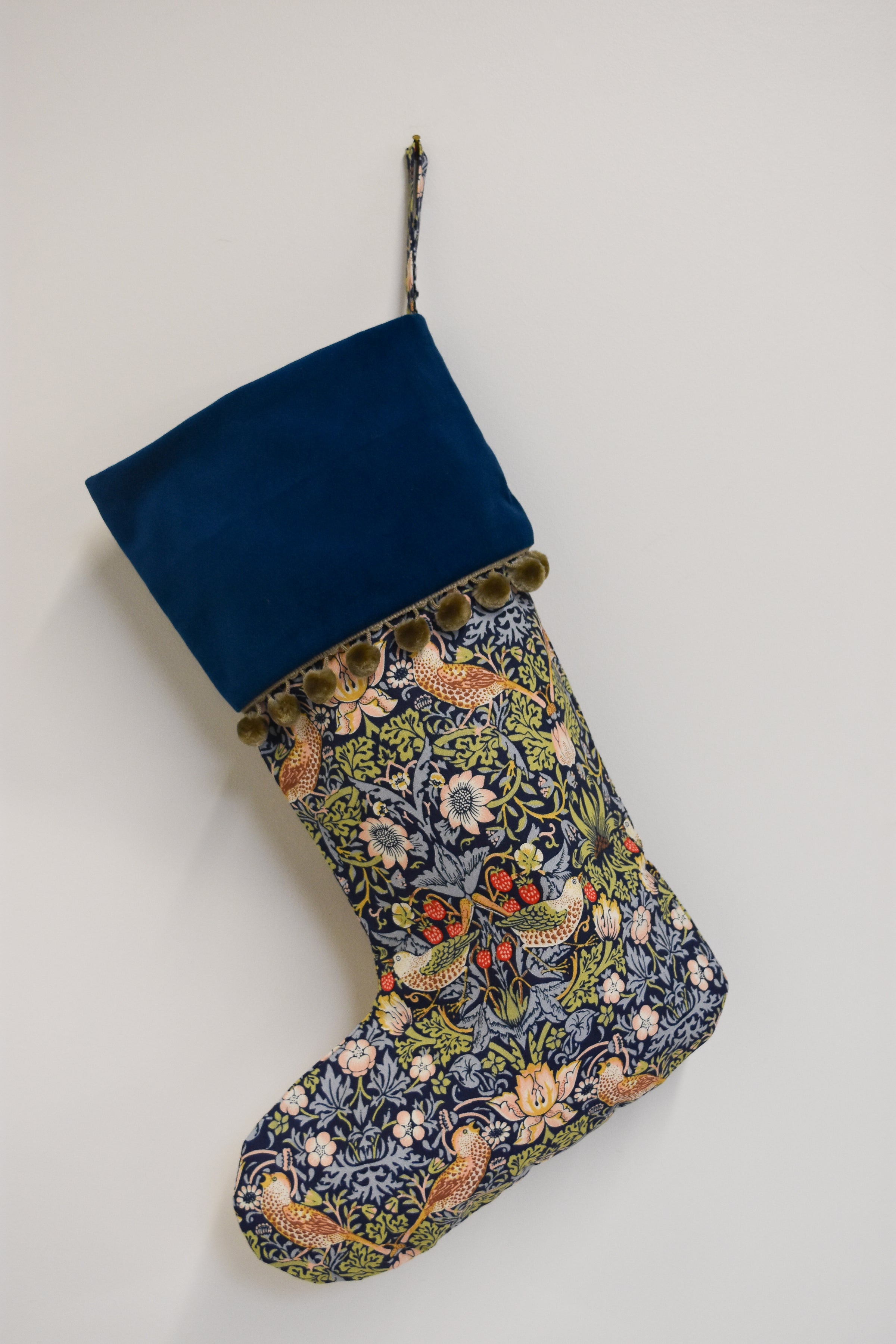 William Morris Stocking in Navy