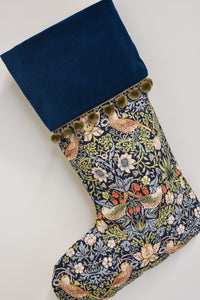 William Morris Stocking in Navy