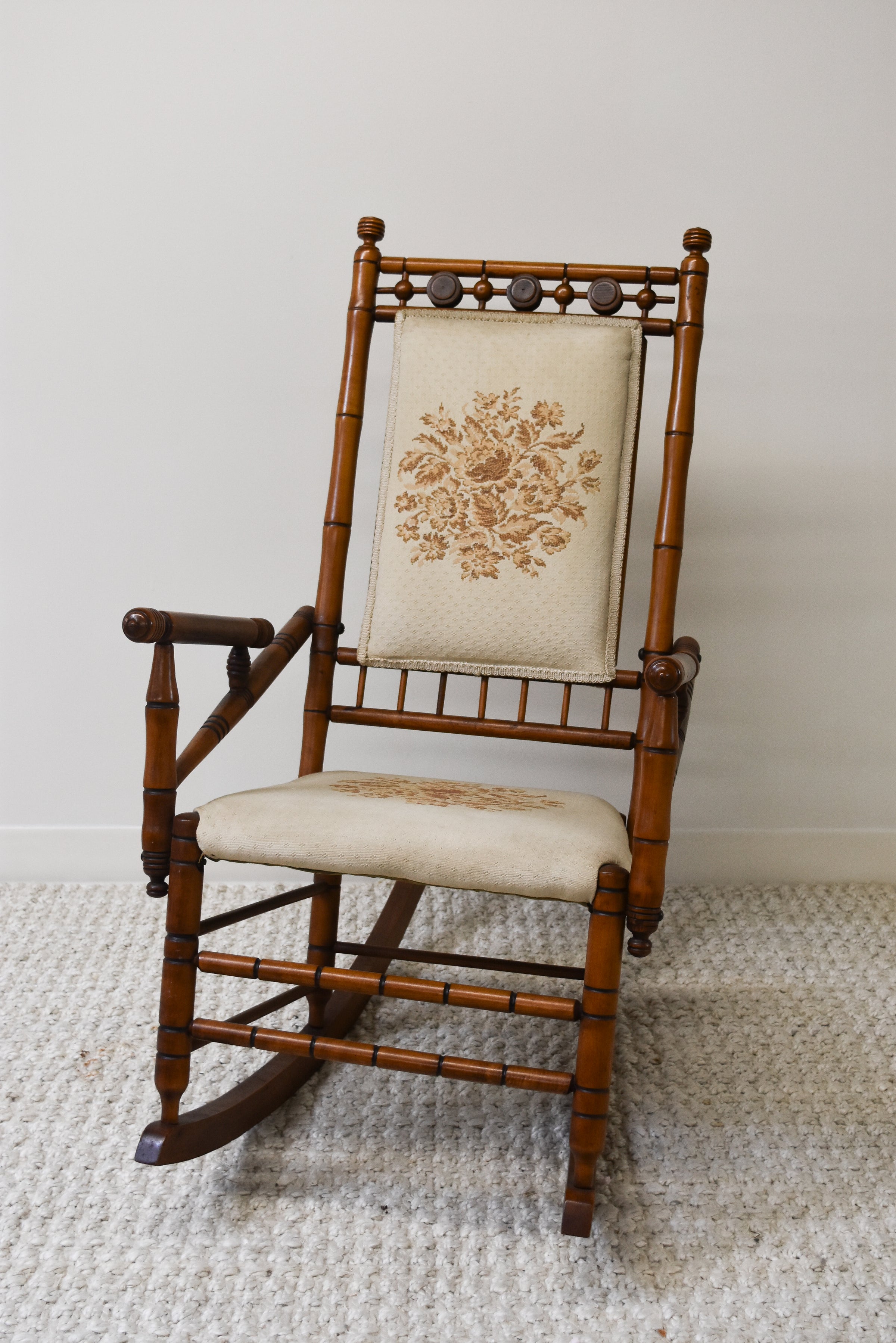 Vintage Bamboo Rocking Chair