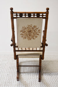 Vintage Bamboo Rocking Chair