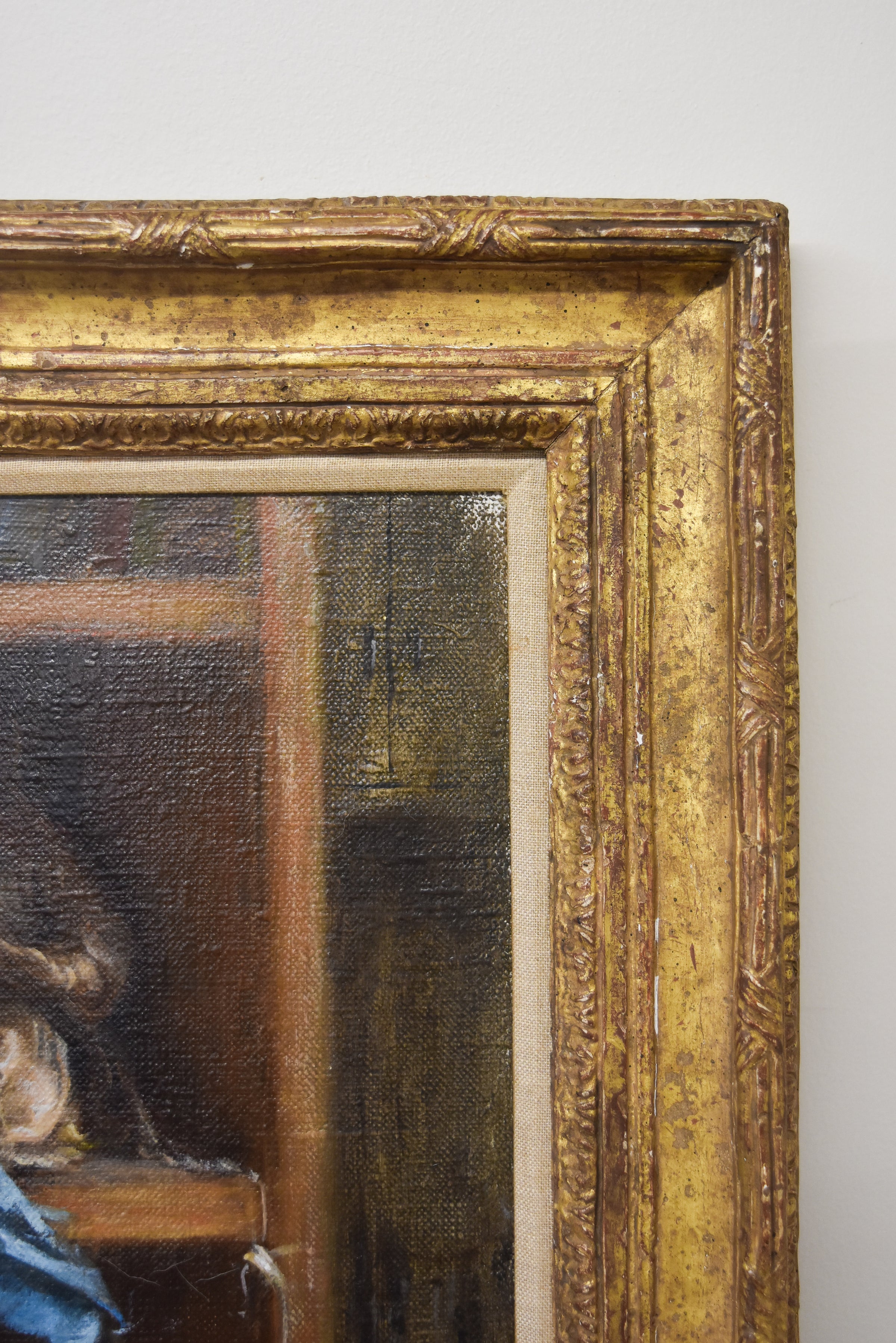 Vintage Oil Painting of Shelves by Helen Swords
