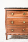18th Century Chestnut/Walnut Commode with Inlay & Marble Top