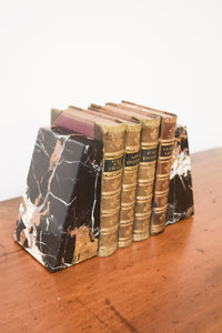 Pair of Vintage Brown Marble Bookends