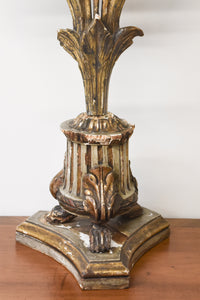 Early 18th Century Italian Lumiere with Carved Wood Base