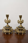 Pair of Ornate Brass Candlesticks