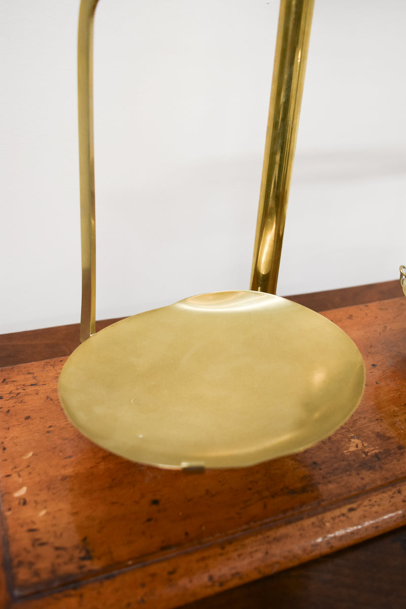 Antique Brass Scale on Wood Base