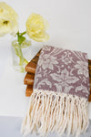 Busatti Linen Hand Towel - Maroon