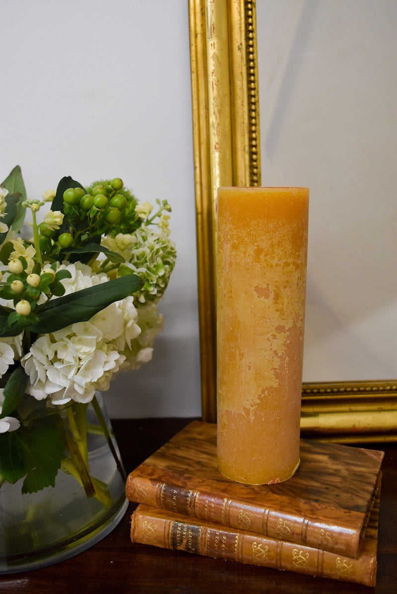 Small Yellow Chamois Pillar Candle