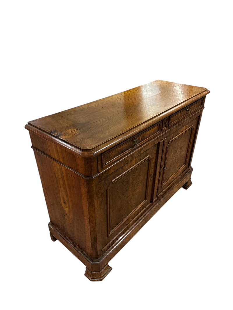 Two Door French Walnut Cabinet