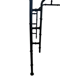 Black Iron Faux Bamboo Console w/ Matching Bench