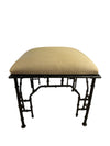 Black Iron Faux Bamboo Console w/ Matching Bench