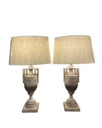 Pair of Wood Lamps