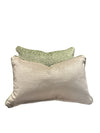 Pair of Green Velvet Lumbar Pillows