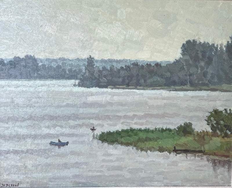 Oil Painting: Russian Lake Scene